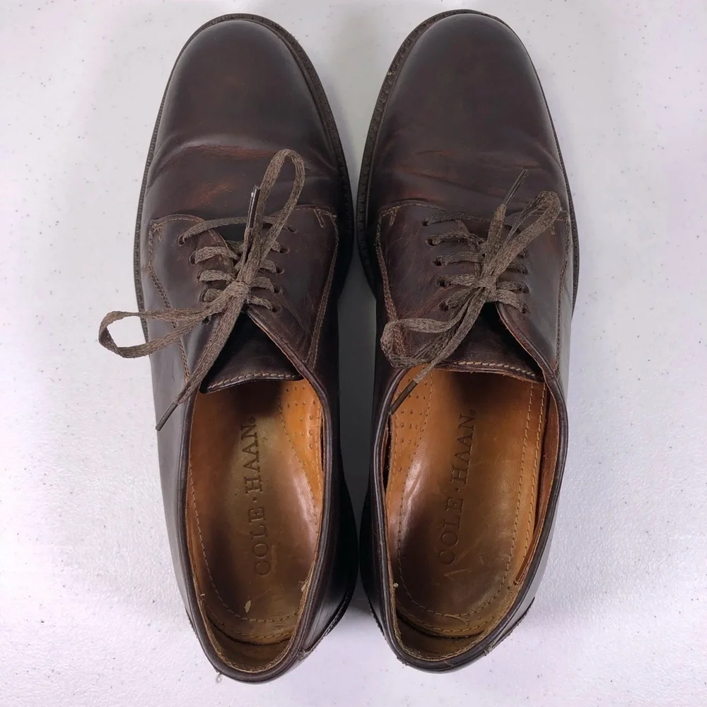 COLE Haan Leather Round Toe Oxford Dress Shoes